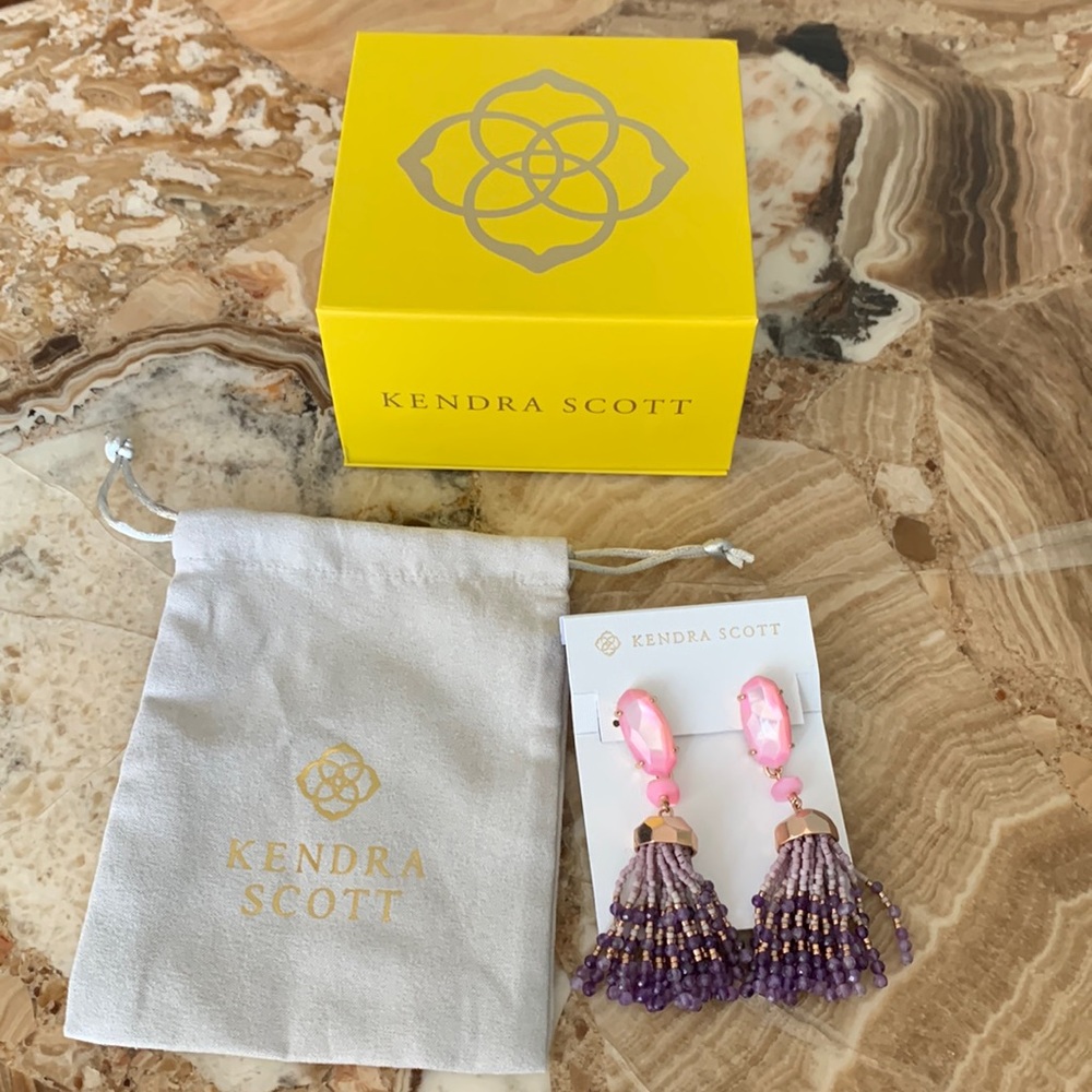 Kendra Scott Dove Statement Earrings Lilac